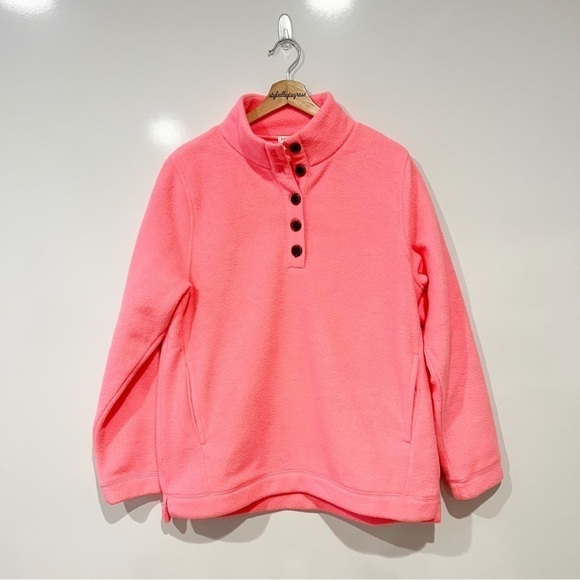 J. Crew Sherpa fleece button-front tunic pullover sweatshirt - Picture 13 of 13